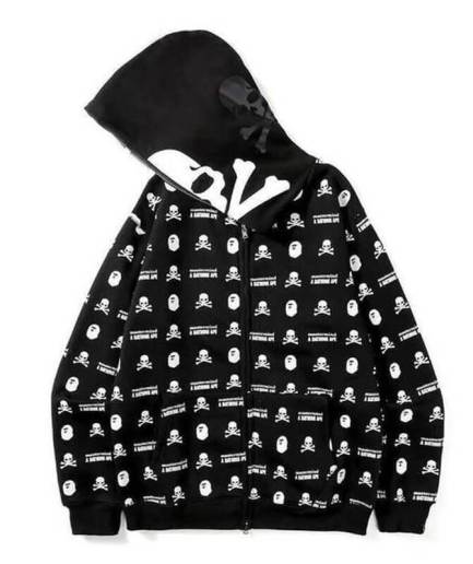 Camouflage BAPE Zip Hoodie Unisex Cardigan Skull Hoodie