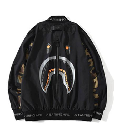 A Bathing Ape Bape Camo Shark Zip Up Jacket