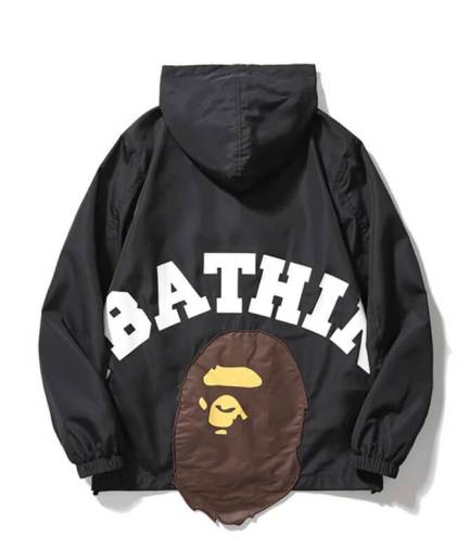 A Bathing Ape Black Bape Jacket back