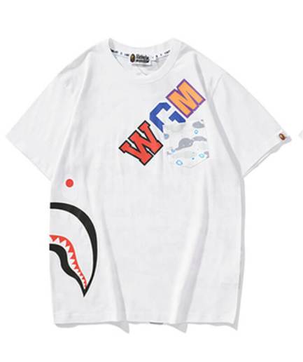 Bape Shark WGM Bathing Ape Shirt white