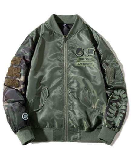 X Porter Funthera 1st Camo Militia Green Bape Jacket back